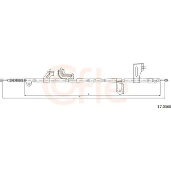 Auto-moto Tažné lanko, parkovací brzda COFLE 17.0368