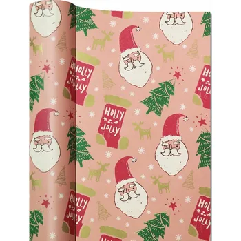 Balící papír Dárkový balicí papír 43 cm 15 m Santa Mikuláš Růžový
