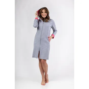 Dámské noční prádlo Dámský župan s kapucí Regina - červená elegance, Červená L i170_158L2