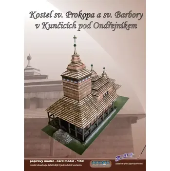 Papírový model Kostel sv. Prokopa a sv. Barbory v Kunčicích pod Ondřejníkem (1:60) (Z-Art)