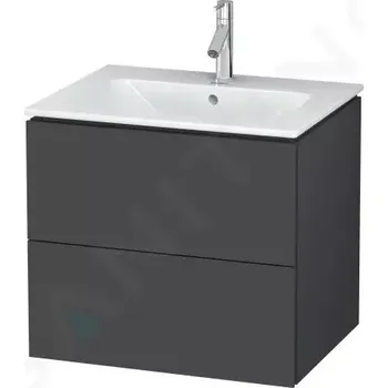 Koupelnový nábytek Duravit L-Cube Umyvadlová skříňka 55x62x48 cm, 2 zásuvky, grafit mat, LC624004949