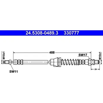 Brzdová hadice Brzdová hadice ATE WYPRZEDA˝ 24.5308-0489.3