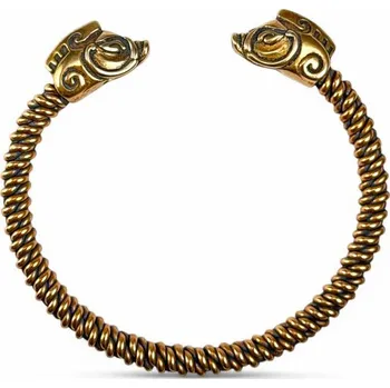 Náramek Drakkaria - splétárna Collach,keltský kanec, pletený náramek, bronz