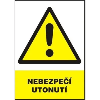 Nebezpečí utonutí 297x210mm - plast