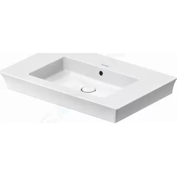 Umyvadlo Duravit White Tulip Umyvadlo 75x49 cm, bez otvoru pro baterii, WonderGliss, bílá, 23637500601