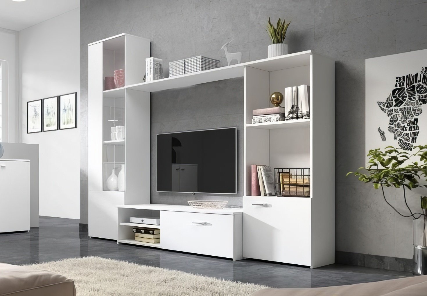 Casarredo Obývací stěna HUGO bílá