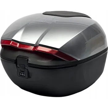 CENTRÁLNÍ PLASTOVÝ KUFR TopX STŘÍBRNÝ 32L Bezklíčový Zámek na Kód