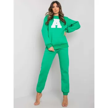 Zelená dámská tepláková souprava s písmenem A EM-KMPL-660.33-green Velikost: S/M