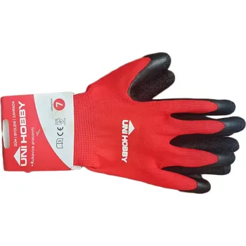 Pracovní rukavice UNI HOBBY Rukavice povrstvené vel. 7