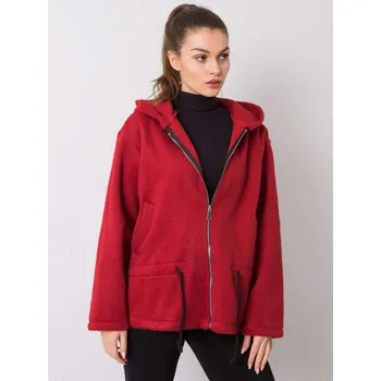 Dámská cargo bunda Červená dámská bunda s kapucí MI-PL-24512.00X-bordo Velikost: ONE SIZE