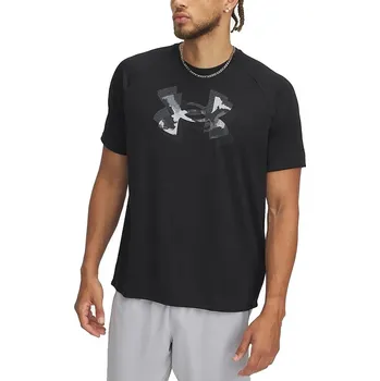 tričko Under Armour Tech Print Fill - Black/Anthracite XL