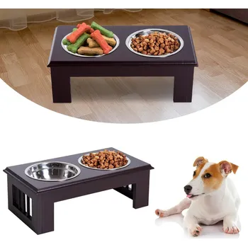 Sada 2 nerezových misek na jídlo | kávová