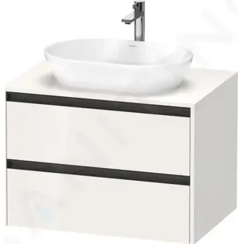 Koupelnový nábytek Duravit Ketho.2 Umyvadlová skříňka s výřezem 57x80x55 cm, 2 zásuvky, lesklá bílá, K24895022220000