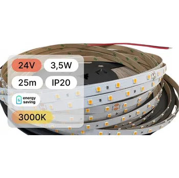 LED páska LED pásek 24V SMD 3,5W 64LED IP20 3000K 130lm/W 8mm 25m