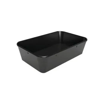 Podnos servírovací melamin 19 x 30 x 8 cm vysoký černý