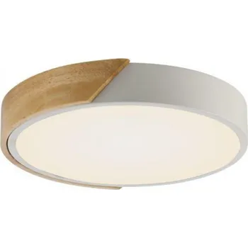 JUST LIGHT LED stropní svítidlo kruhové bílé dřevodekor nadčasový design 3000K LD 14288-16