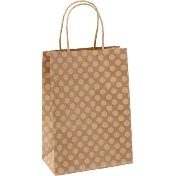 Dárková taška Papírová taška 15x21x8cm Eko, bílý puntík