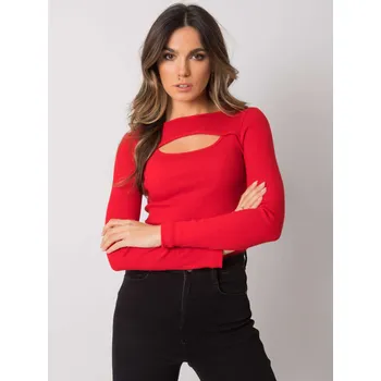 Dámské tričko Červené dámské tričko s průstřihem RV-BZ-7336.67-red Velikost: S