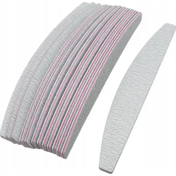 50x Pilník na nehty loďka 100/180 šedá sada