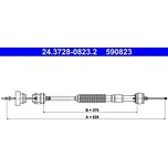 Tažné lanko, ovládání spojky ATE 24.3728-0823.2