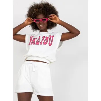 Bílá krátká souprava kraťasů a trička MALIBU EM-KMPL-730.60-white Velikost: ONE SIZE