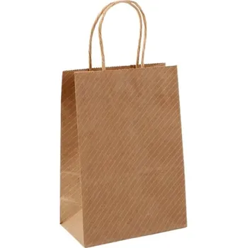 Dárková taška Papírová taška 22x27x11cm Eko, bílý proužek