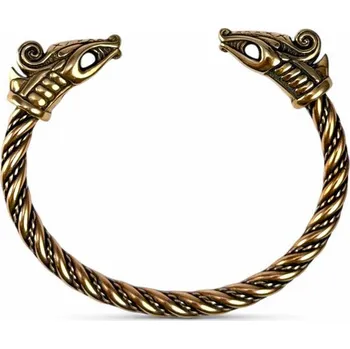 Náramek Drakkaria - splétárna DREKI, vikinský drak, náramek, bronz