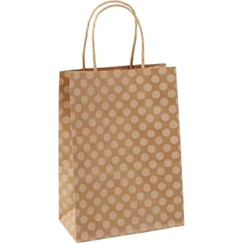 Dárková taška Papírová taška 22x27x11cm Eko, bílý puntík
