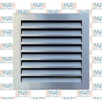 Větrací mřížka Fasádní mřížka M&D 200x200 mm nerez Uni + závěsný rám (200*200 mm nerezová mřížka k digestoři)
