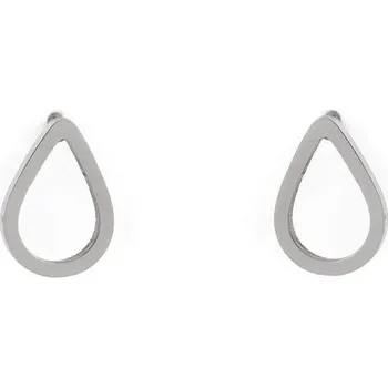 Náušnice Náušnice z nerezové oceli - 2 stříbrná kapka