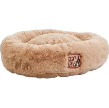 Pelíšek pro psa Akinu ČESKÝ LES Plyšový donut pelech pro psy béžový XS 45 cm