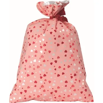 Stuha HračkyXL Sáček celofan 25x40 cm Srdíčka