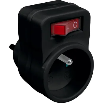 Elektrická zásuvka Zásuvka s vypínačem černá P906B