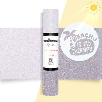 Samolepící dekorace TeckWrap Glitter UV Color Changing HTV - Gray Velikost: 25 x 30 cm