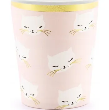 Party nádobí Papírové kelímky Party Deco růžové 200 ml 6 kusů