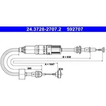 Tažné lanko, ovládání spojky ATE 24.3728-2707.2