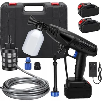 Vysokotlaký čistič Akumulátorová tlaková myčka 100 bar 500 W 21 V + 2 baterie pro auto a zahradu