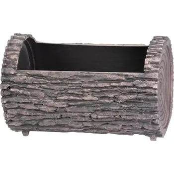 STREND PRO Květináč Woodeff 22x35 cm 256807, truhlík, kmen, efekt dřeva