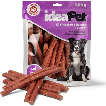 Krmivo pro psa Kabanosy pro psy s kachnou a rýží 500g IdeaPet Fingersy s kachnou a rýží