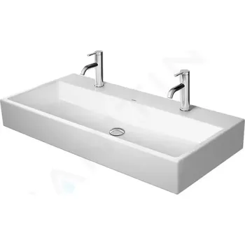 Umyvadlo Duravit Vero Air Dvojumyvadlo 100x47 cm, bez přepadu, s otvory pro baterie, WonderGliss, bílá, 23501000431