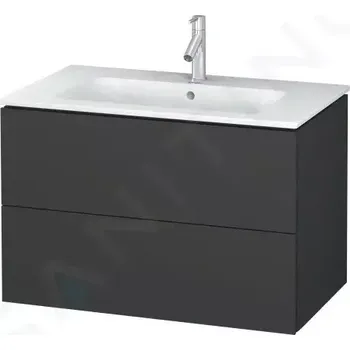 Koupelnový nábytek Duravit L-Cube Umyvadlová skříňka 55x82x48 cm, 2 zásuvky, grafit mat, LC624104949
