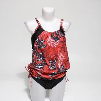 Dámské plavky Tankini plavky PONCEAU červené černé M