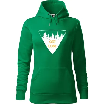 Pánská mikina Dámská mikina Get lost Velikost (žena): L, Vyberte barvu: Středně zelená