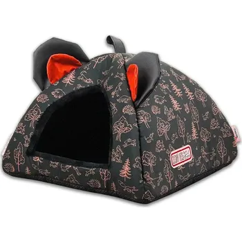 Pelíšek pro psa Akinu ČESKÝ LES Kukaň pro kočky a psy šípková červená 45 x 40 x 43 cm