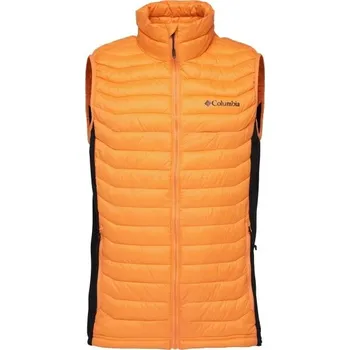 Pánská vesta Pánská vesta Columbia POWDER PASS HYBRID VEST S Oranžová, Vínová