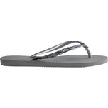 Dámské žabky HAVAIANAS SLIM GLITTER II 37/38 Šedá, Stříbrná