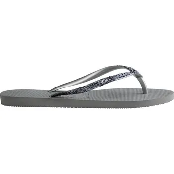 Dámská obuv Dámské žabky HAVAIANAS SLIM GLITTER II 37/38 Šedá, Stříbrná