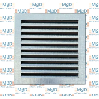 Revizní dvířka Fasádní mřížka M&D 250x250 mm pozink Uni + závěsný rám (250*250 mm pozink mřížka k digestoři)