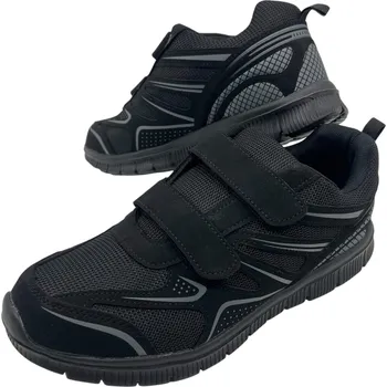 Pánské tenisky Gofar Pánské černé tenisky na suchý zip 07 Barva: Černá, Velikost: 44