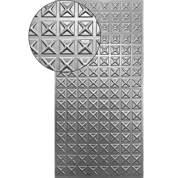 Příslušenství pro plot KOVIAN, s.r.o. Plech pozinkovaný, 2000x1000x1,2mm - kríž, 3D vzor